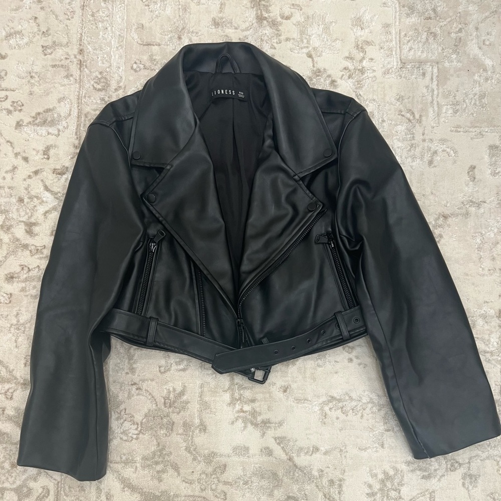Lioness Black Leather Jacket